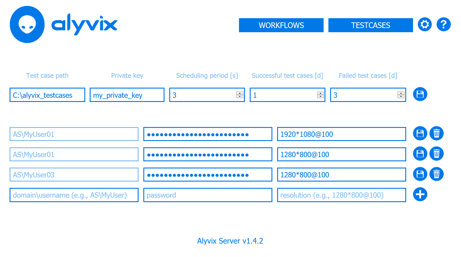 Settings page screenshot